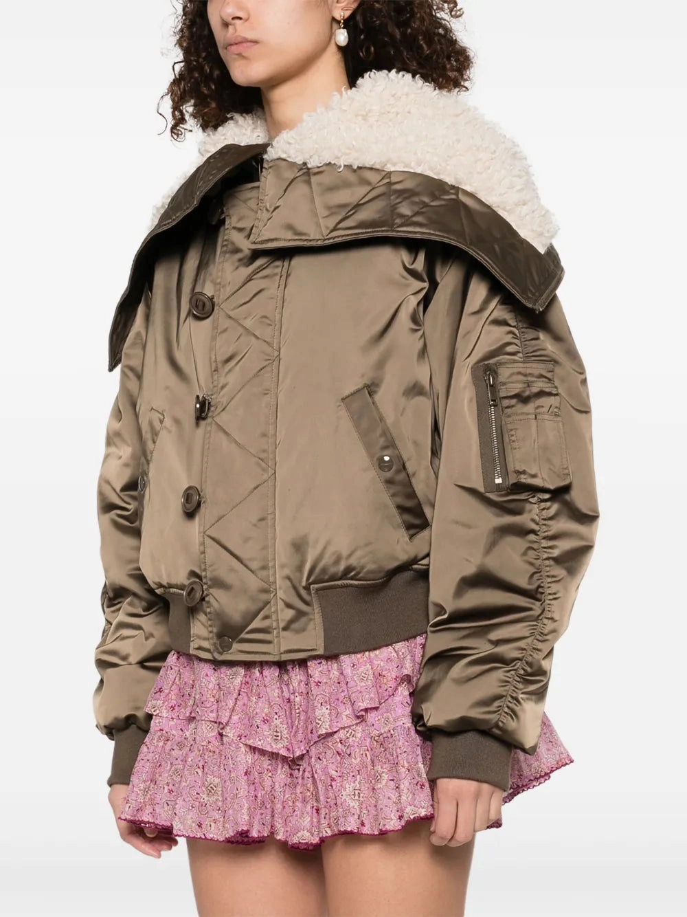 Improve Daily Layer Elisa Coat in Khaki