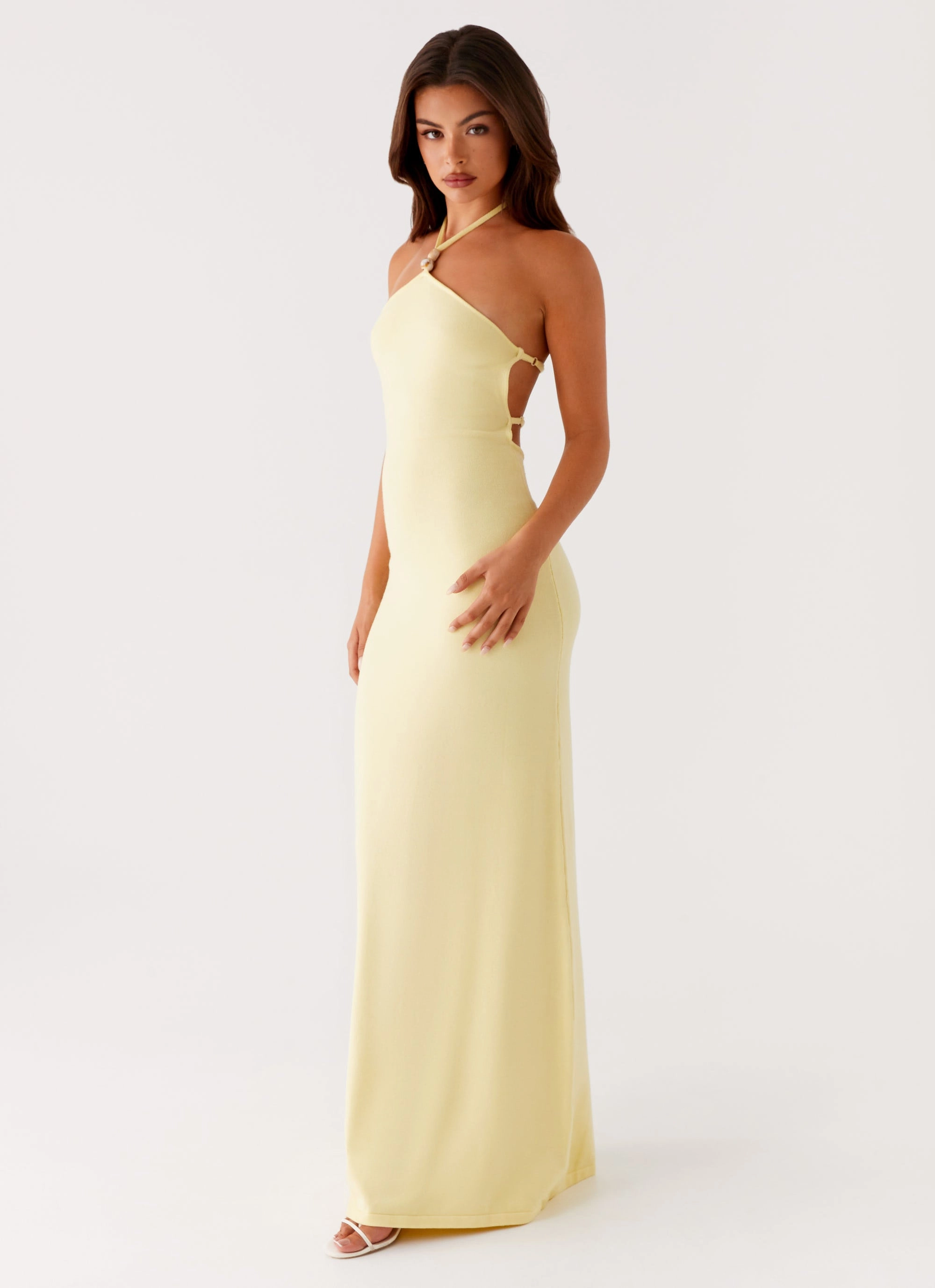 Elisha Knit Maxi Dress - Yellow Balanced Fit
