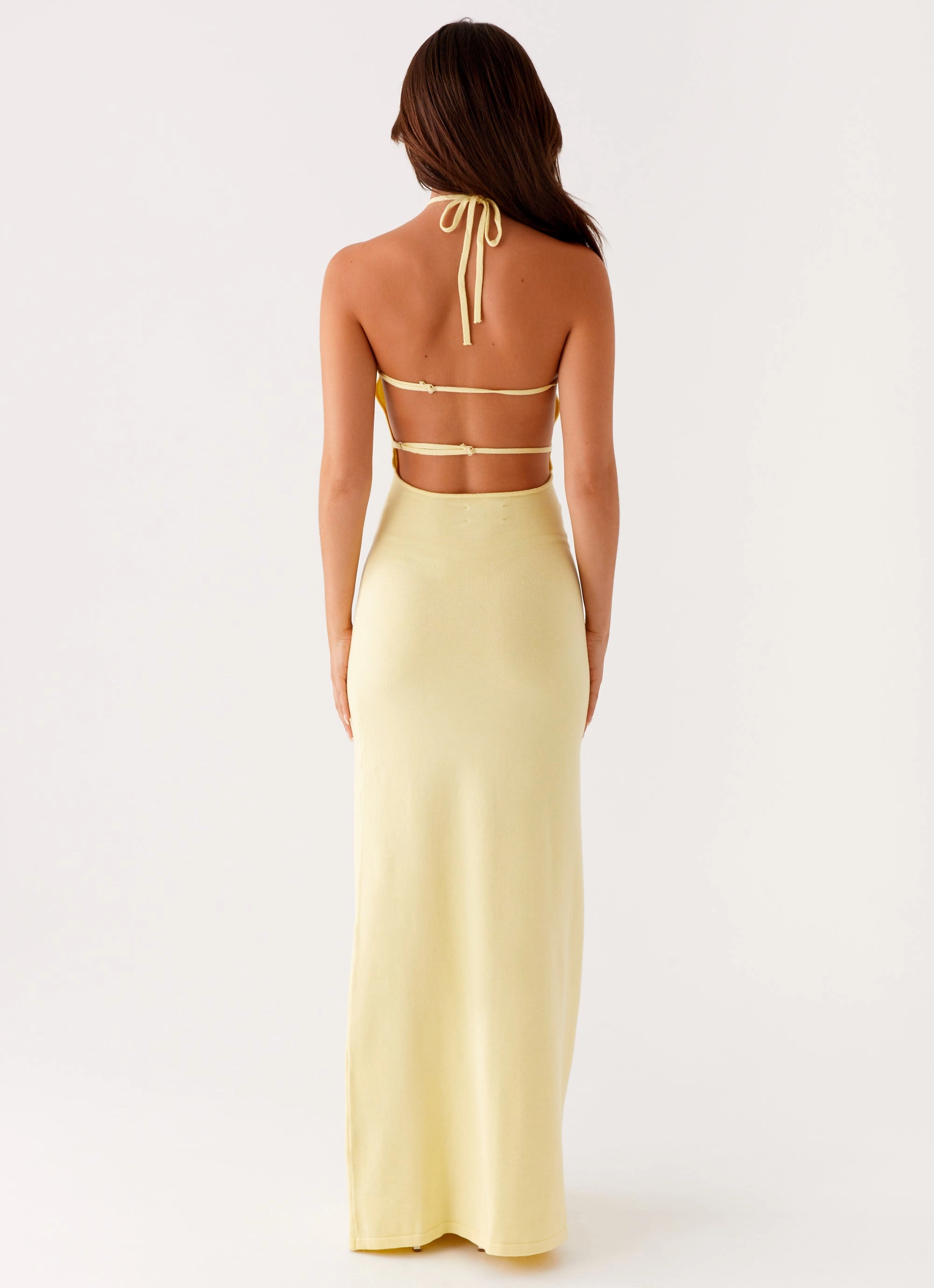Elisha Knit Maxi Dress - Yellow Picture Perfect