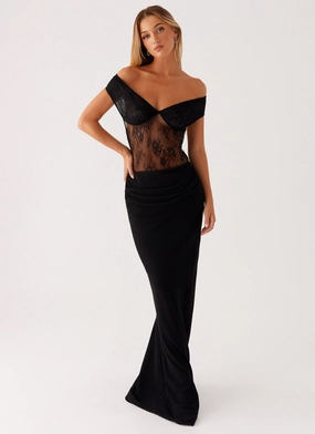Elle Maxi Dress - Black Stay Cool Clear Blush