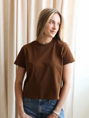 Elliot Tee- Brown Smooth Seam Transition