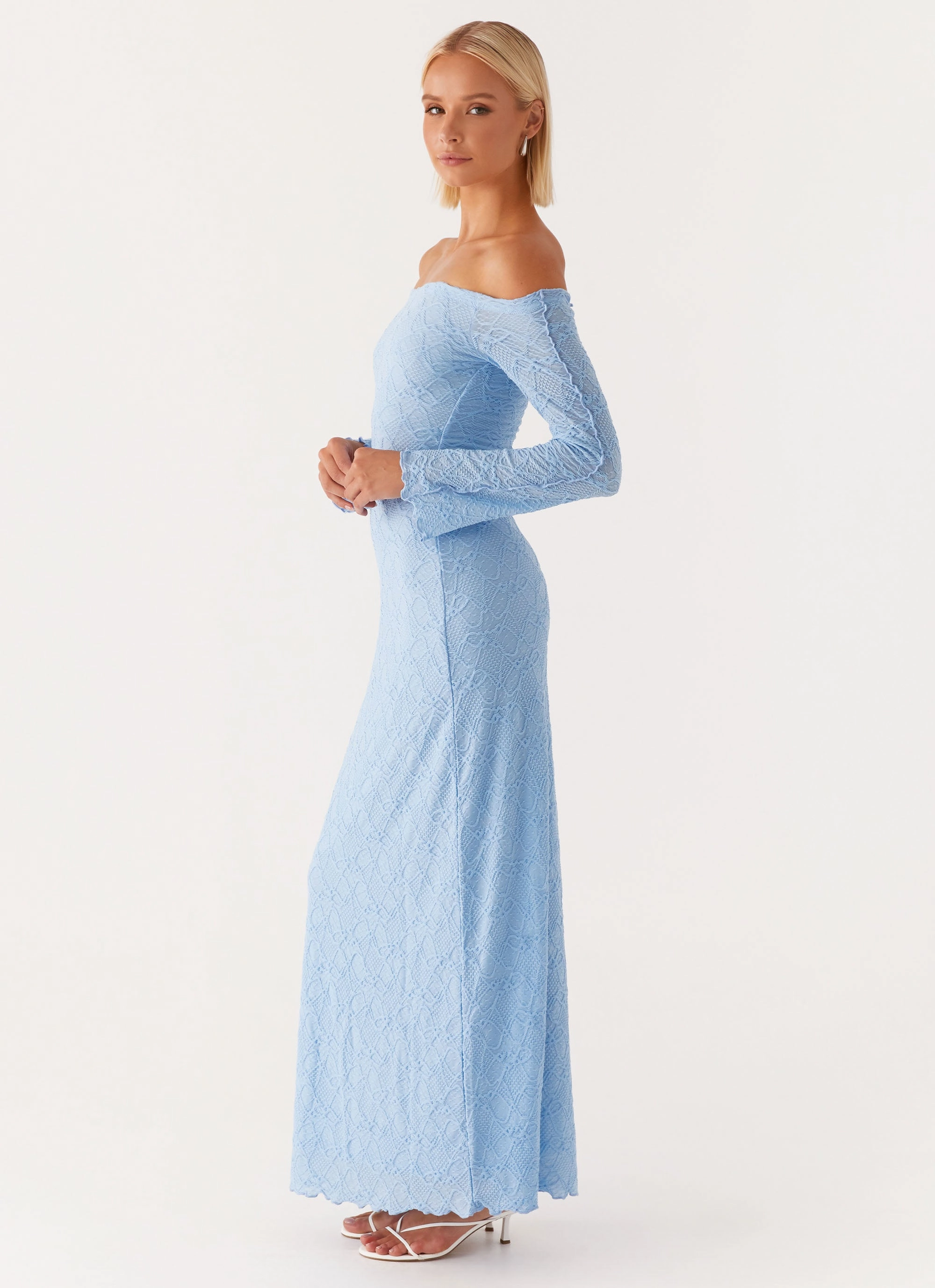 Elouera Maxi Dress - Baby Blue Feminine Structure
