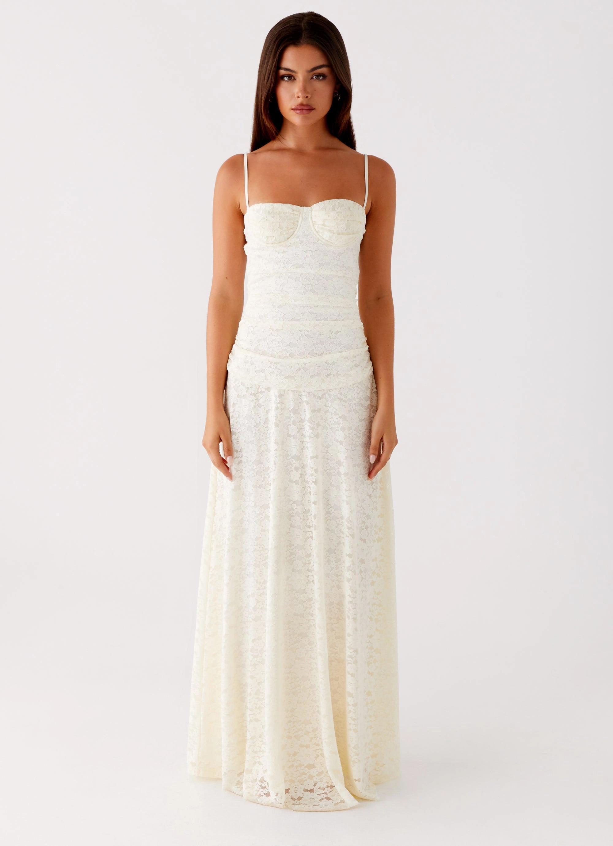 Evening Glow Fit for All Seasons Elsa Maxi Dress - Ivory