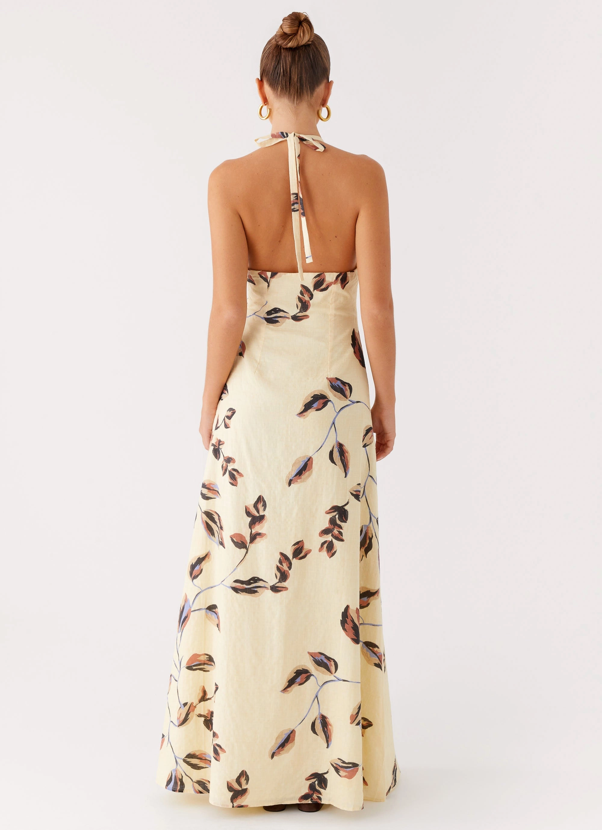 Elvina Halter Neck Maxi Dress - Buttercream Bliss Urban Chic