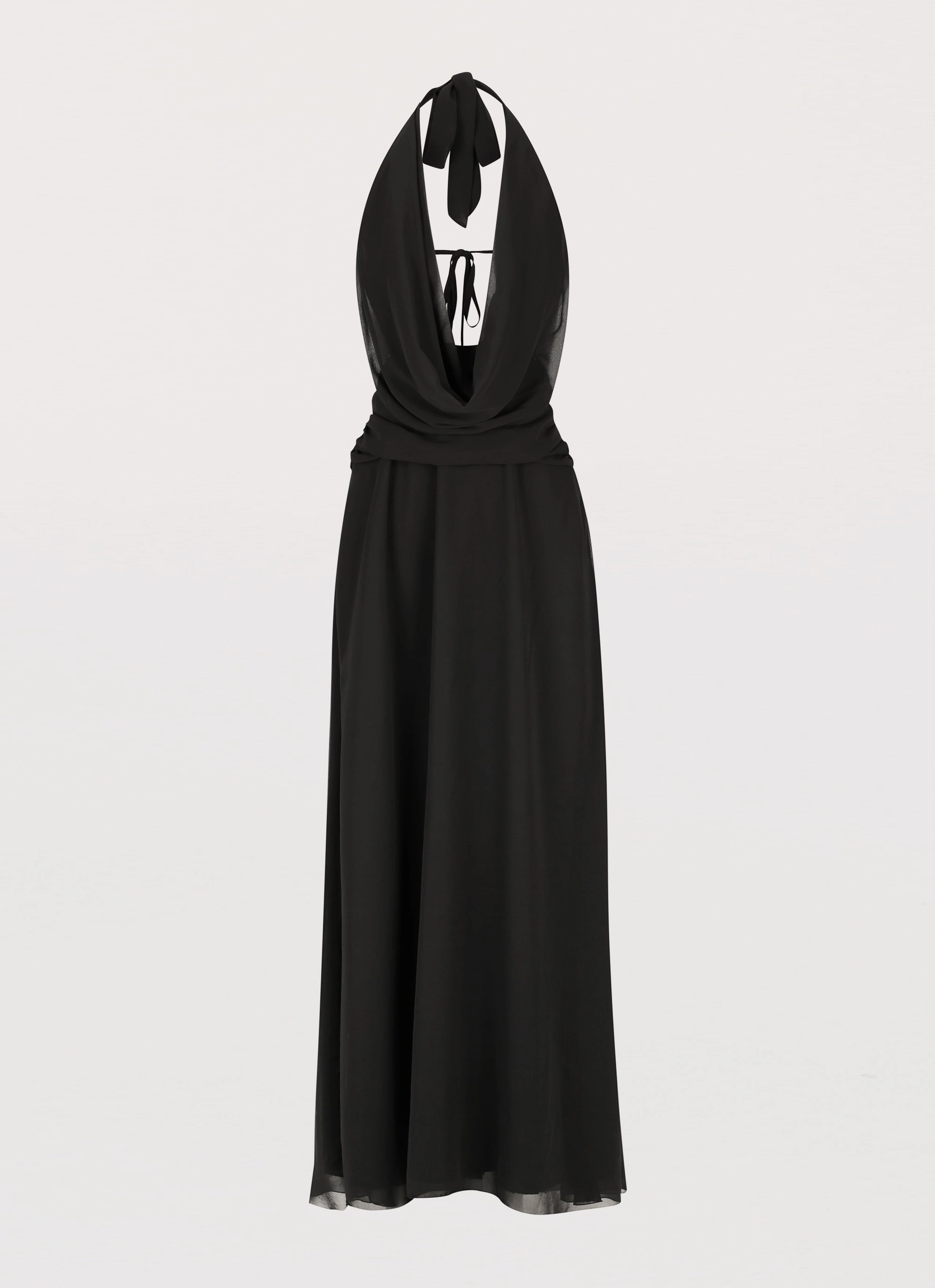 Elysia Chiffon Maxi Dress - Black Stylish Vibe
