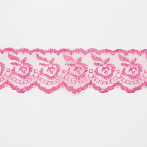 Embroidered Organza Lace Trim-4cm