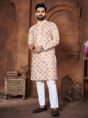 Embroidery  Work Kurta with Pajama For Men