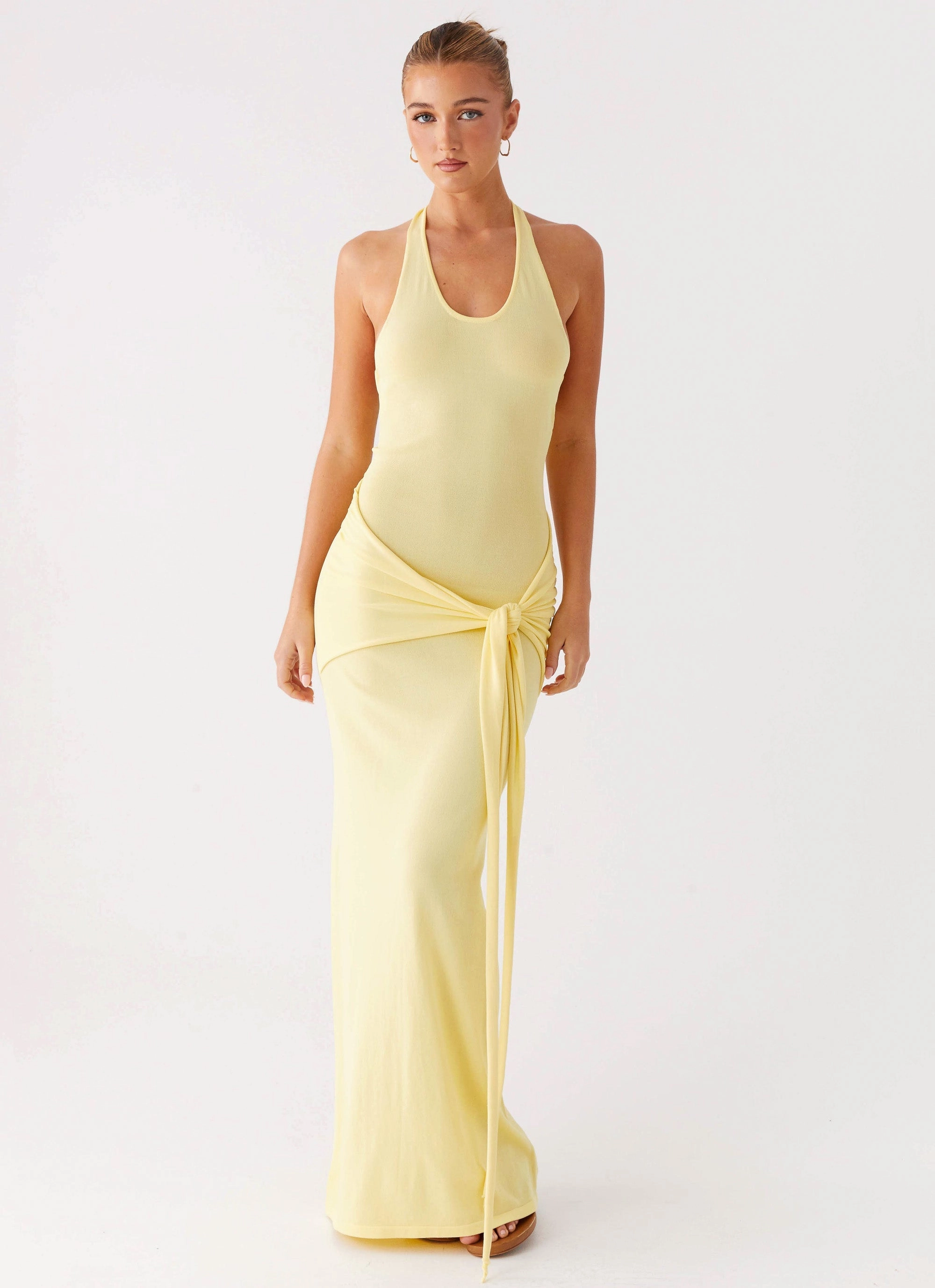 Pina Colada Knit Maxi Dress - Yellow Feminine Movement