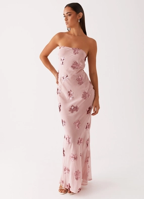 Light Fabric Sweet Escape Sequin Maxi Dress - Baby Pink