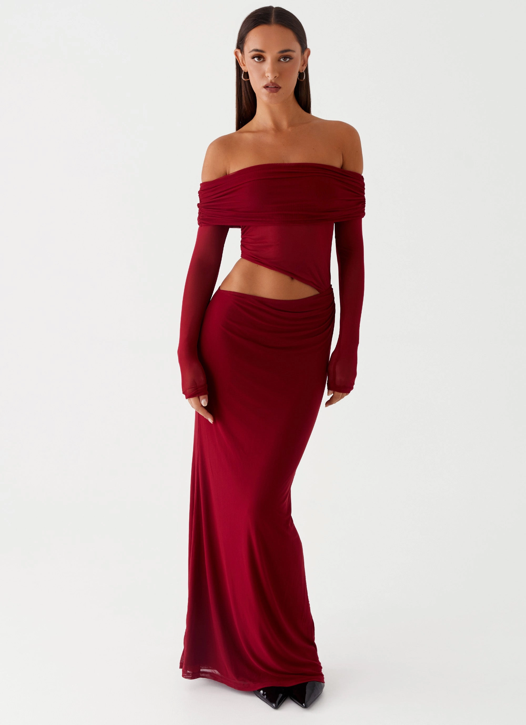 Refined Stitch Influencer-Approved Emery Maxi Dress - Cherry Red