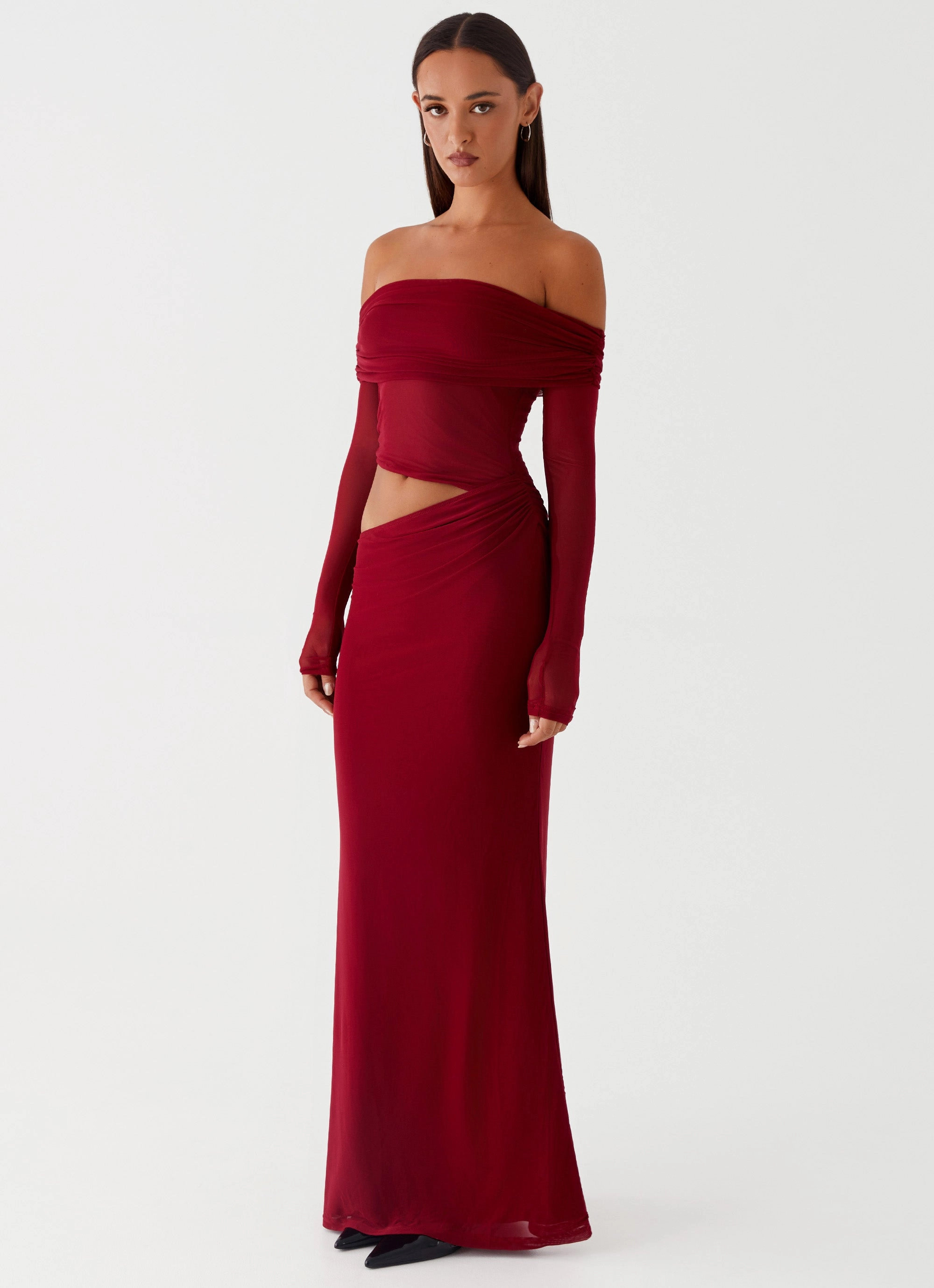 Emery Maxi Dress - Cherry Red Refined Presence
