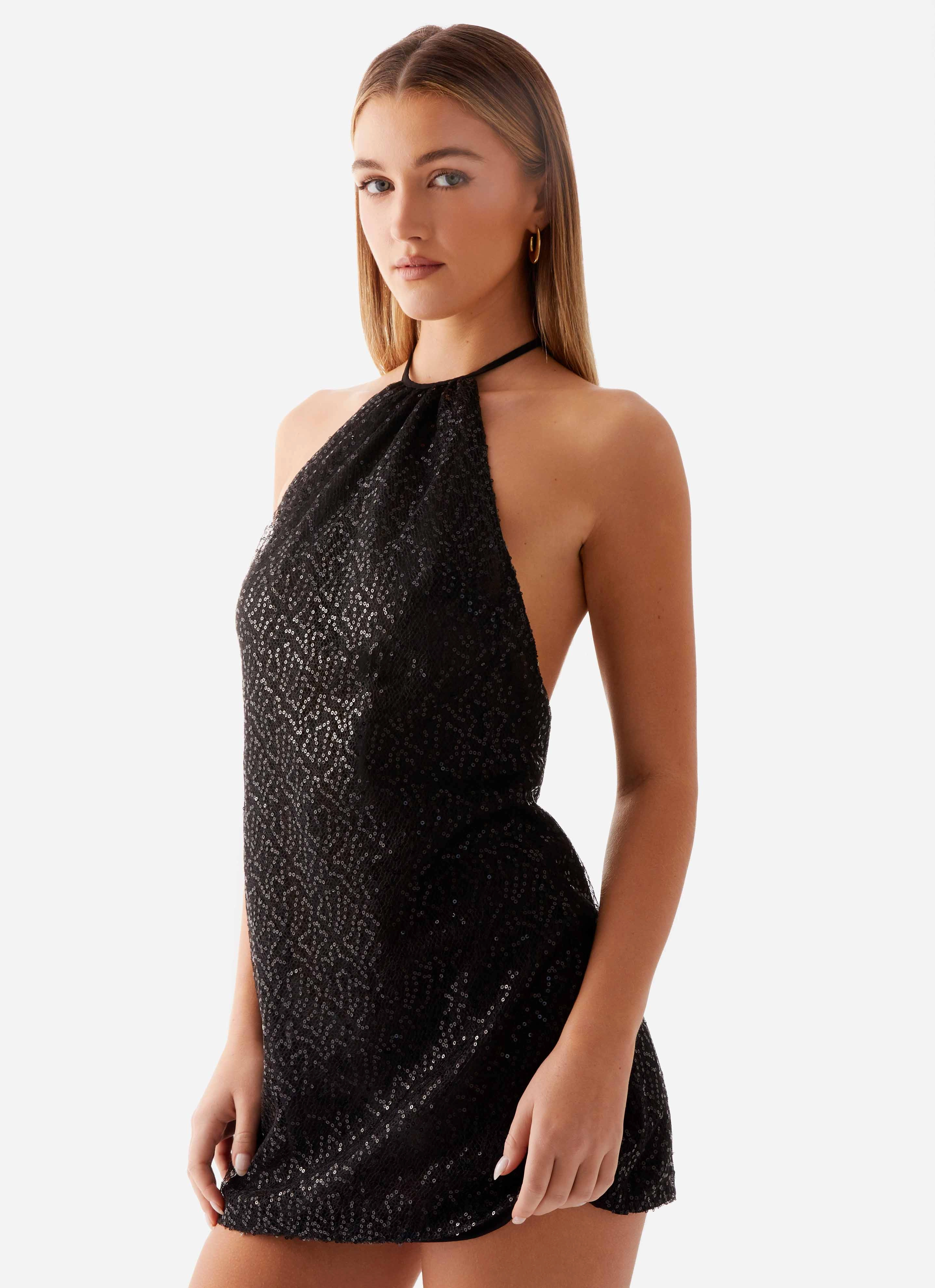 Movement Feel Polished Details Kingdom Sequin Mini Dress - Black