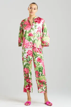 Enchanted Peony Satin Button Down PJ