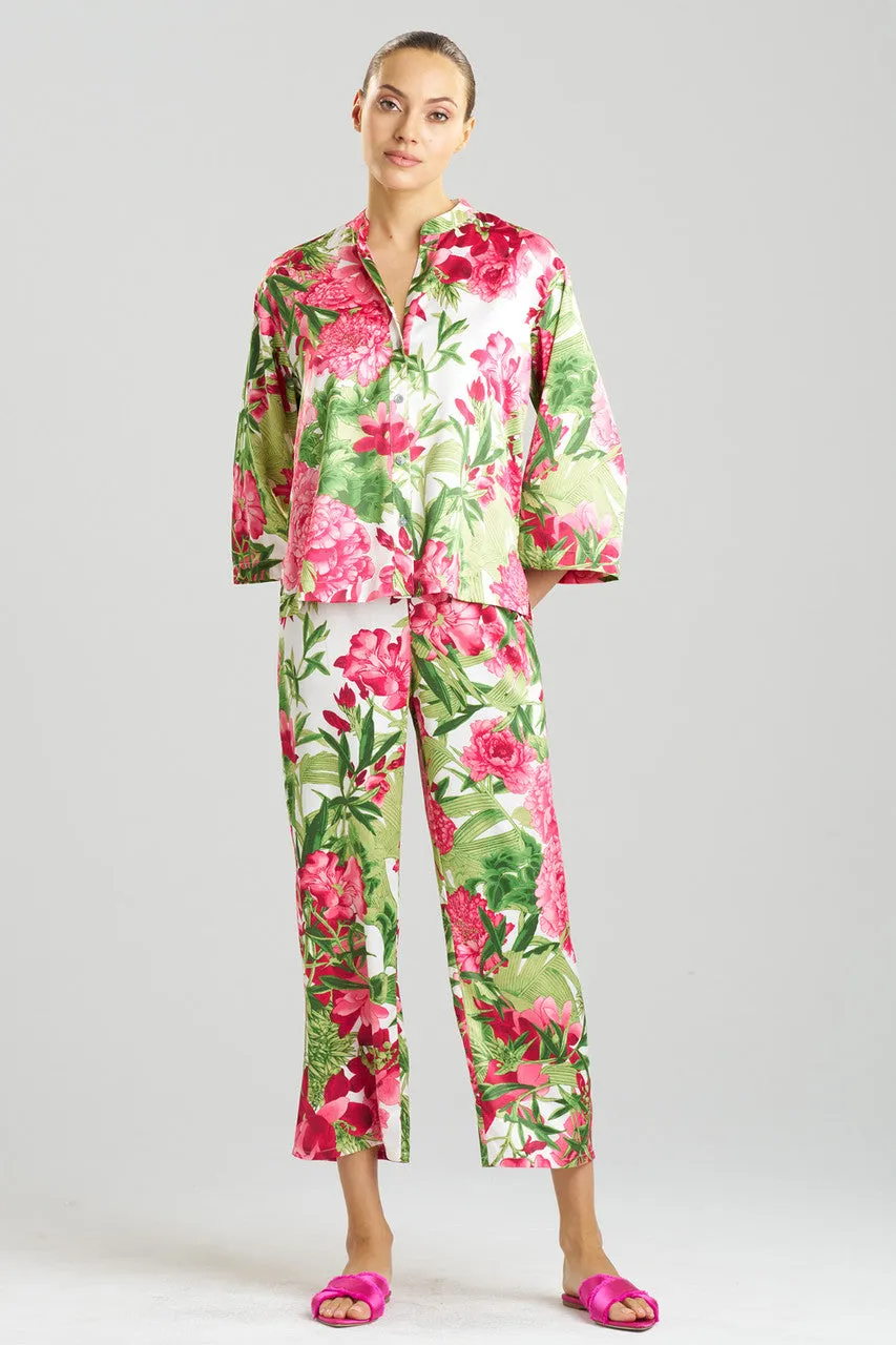 Enchanted Peony Satin Button Down PJ