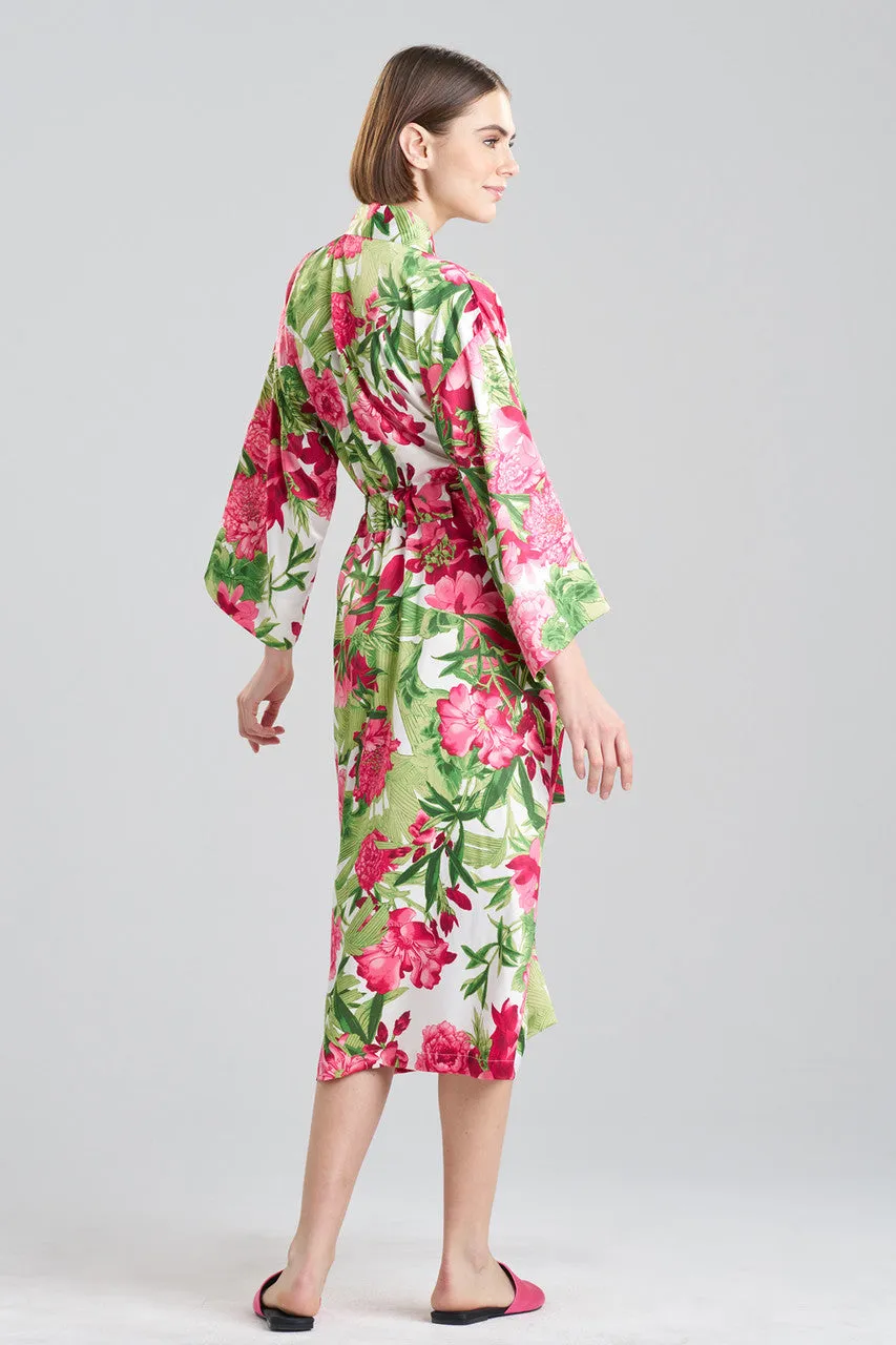 Enchanted Peony Satin Robe