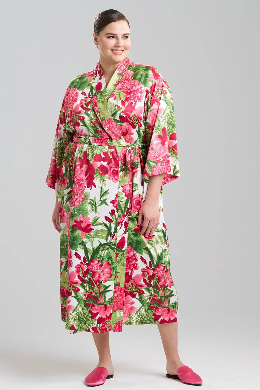 Enchanted Peony Satin Robe