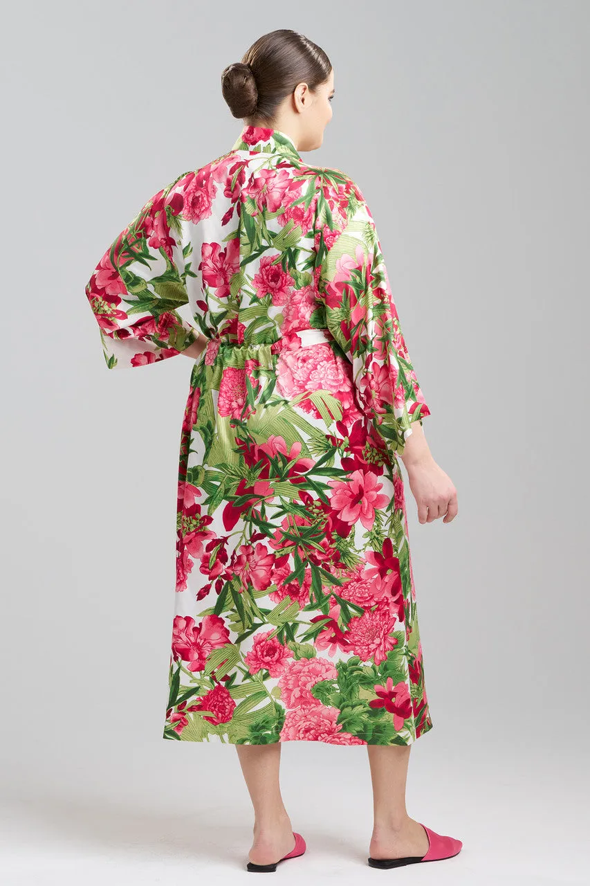 Enchanted Peony Satin Robe