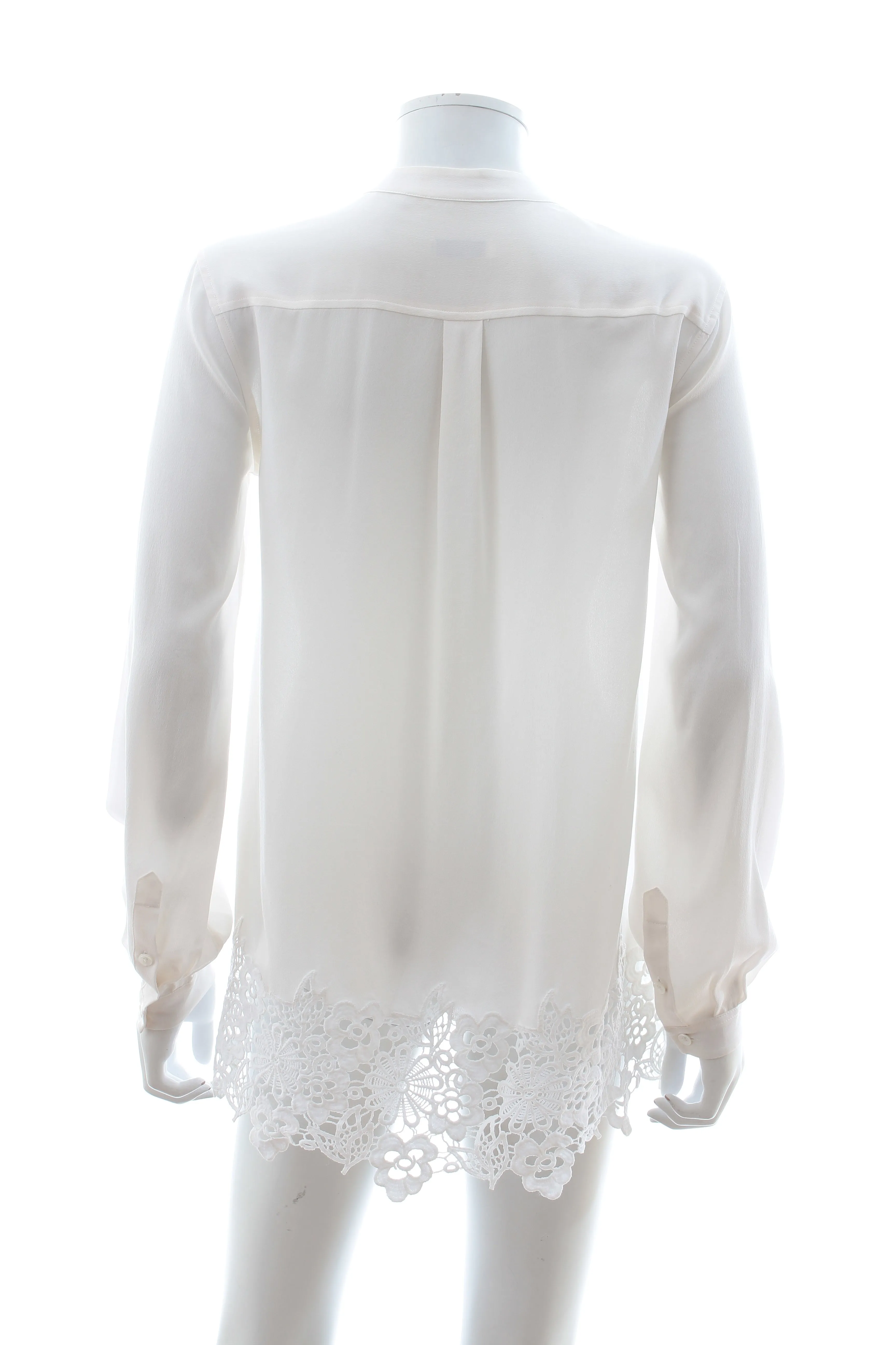 Equipment 'Henri' Lace Trimmed Silk Shirt