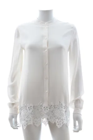 Equipment 'Henri' Lace Trimmed Silk Shirt