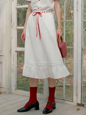 ??Final Sale??Myla Midi 100% Cotton Skirt Quick Move Premium Look