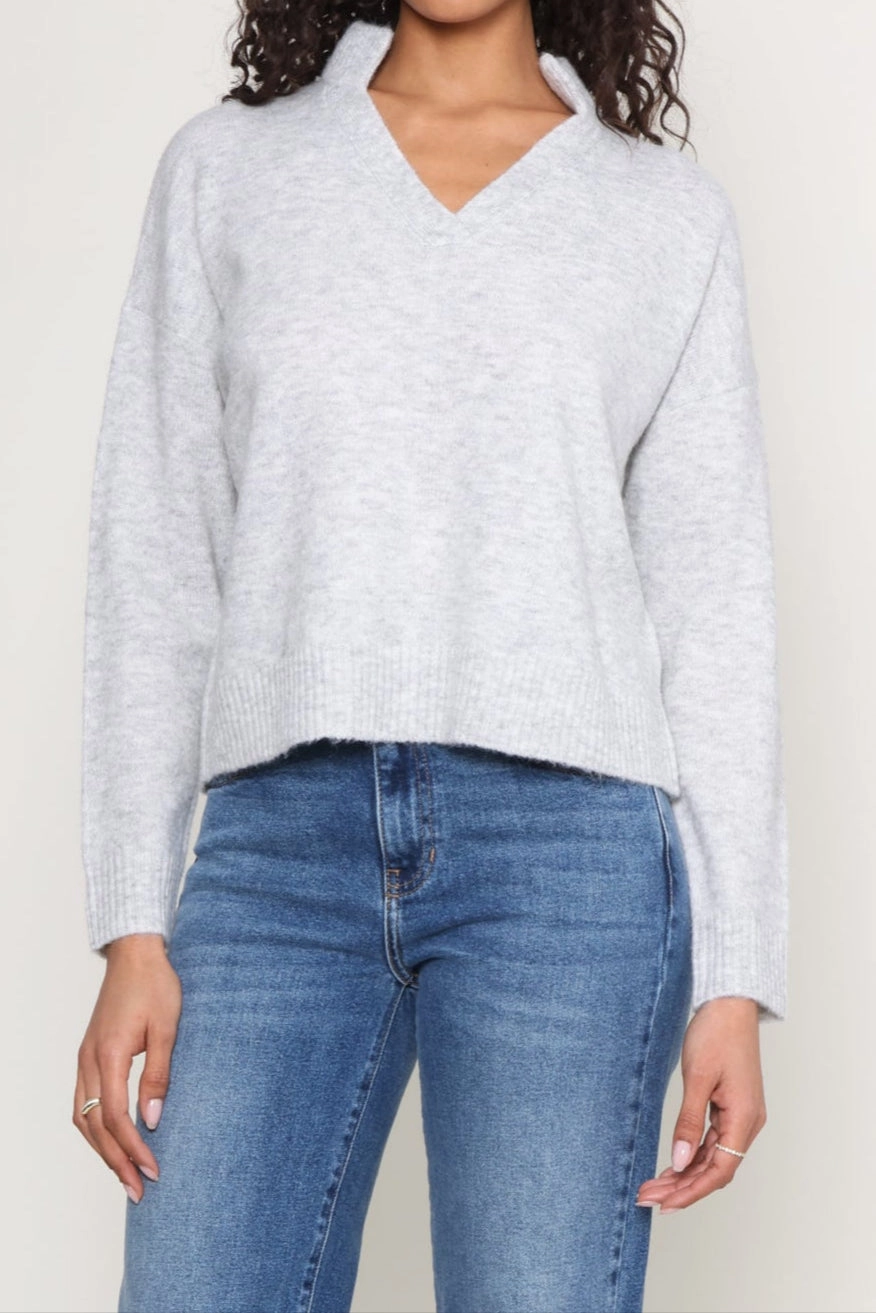 Rubi Sweater Minimalist Button Placket Breathable Honeycomb Weave