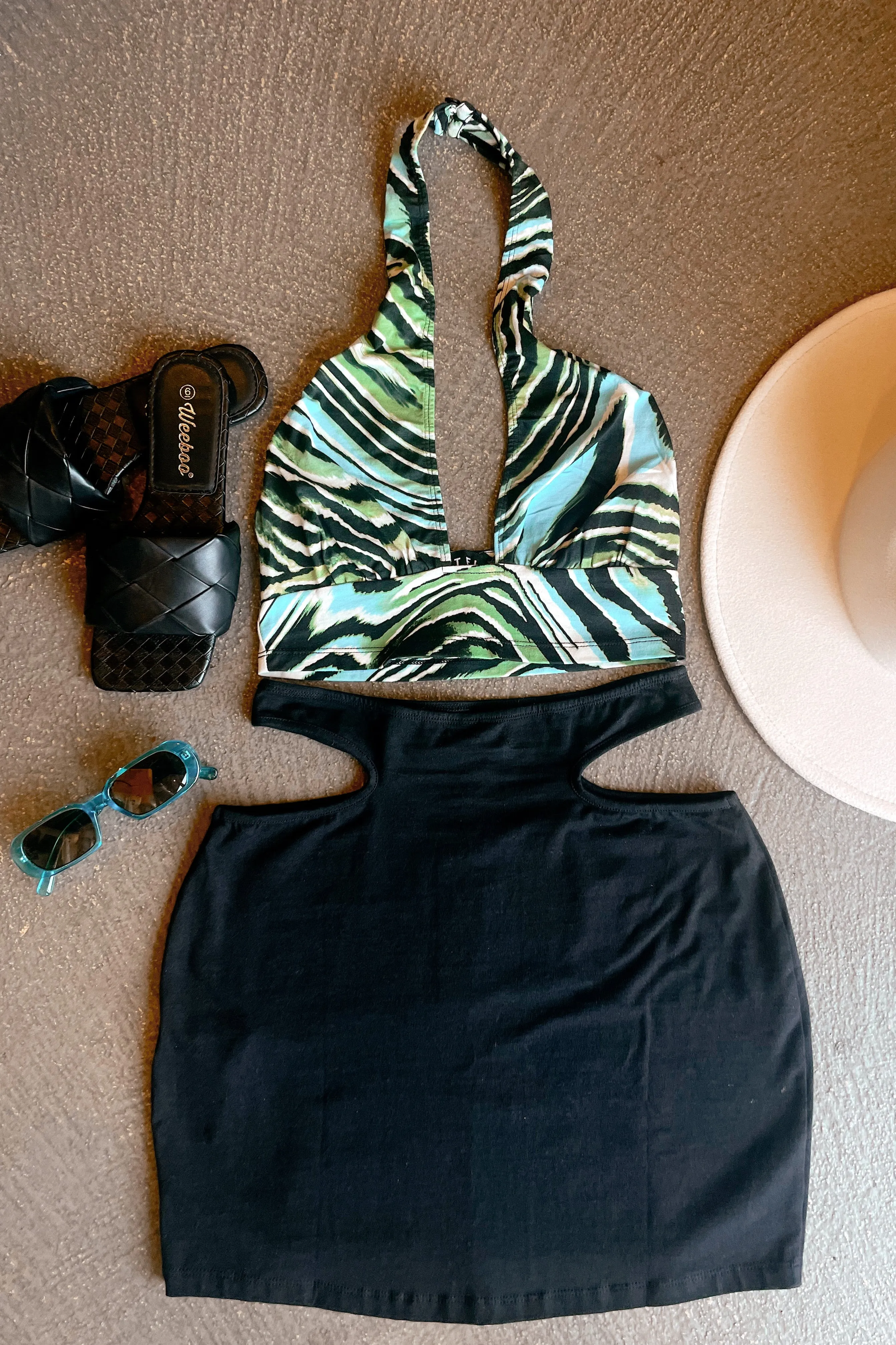 Basic Tank Motel Rocks Silta Top - Warped Zebra