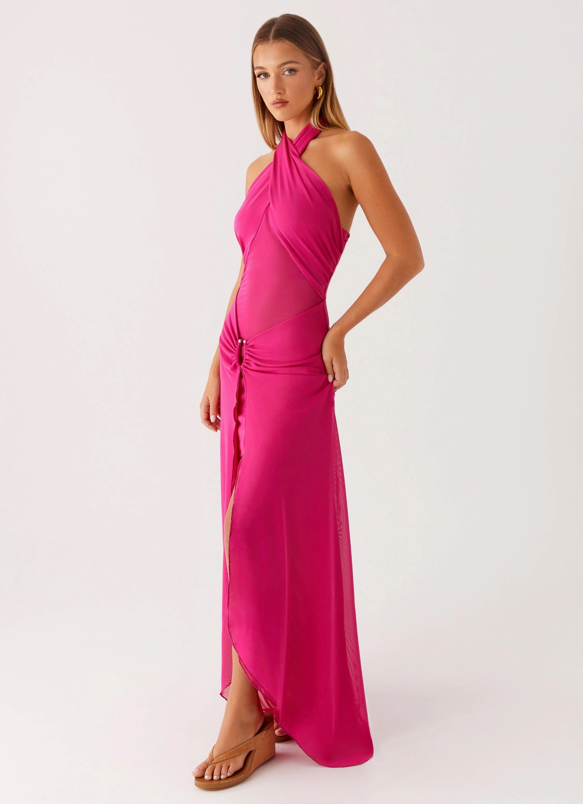 Day Glow Ericka Maxi Dress - Hot Pink