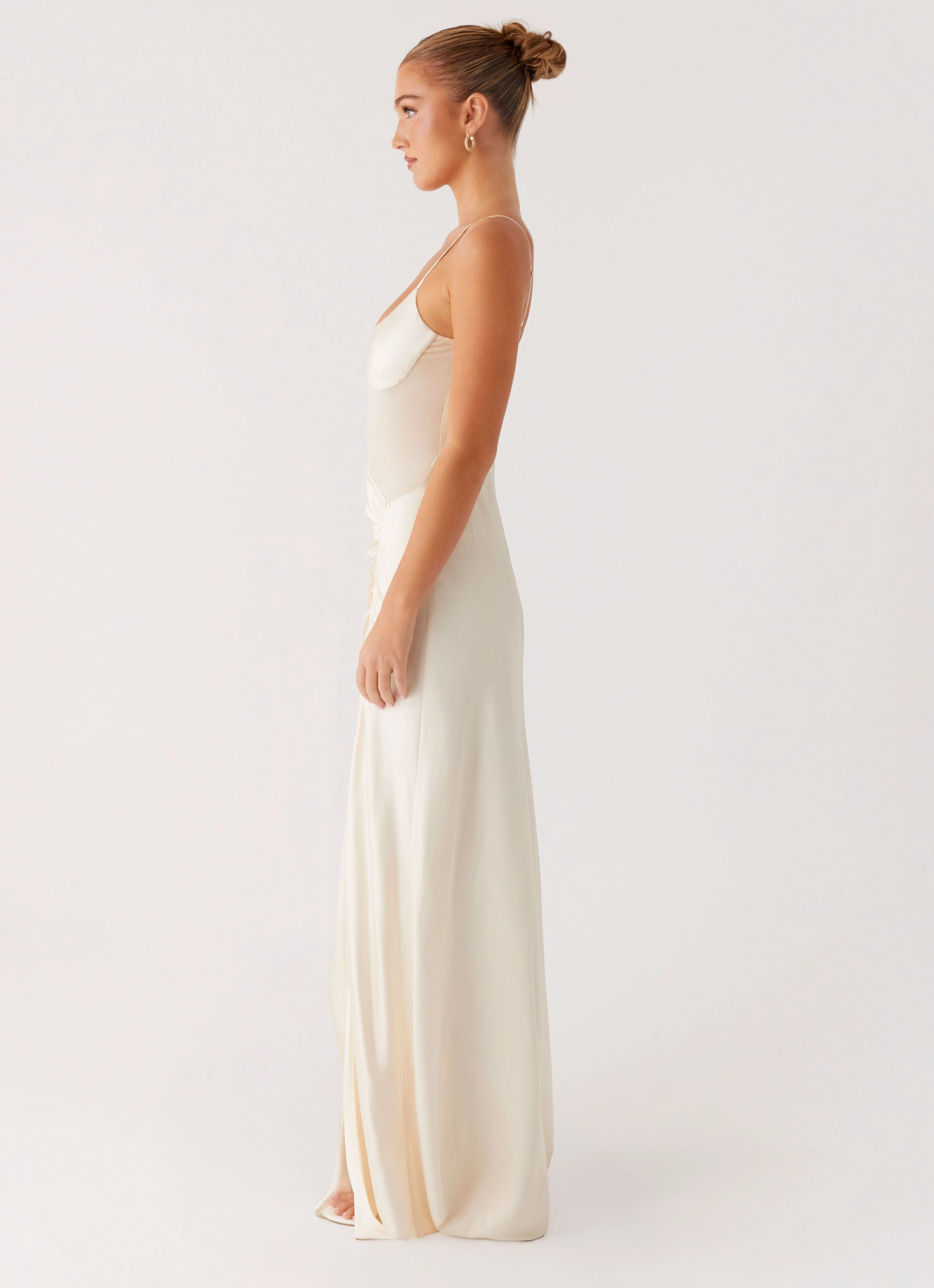 Rising Sun Maxi Dress - Off White Soft Harmony Bow Soft