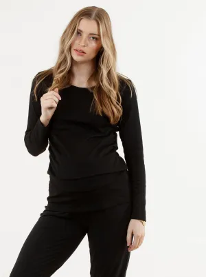 Essential Black Long Sleeve Maternity T-shirt