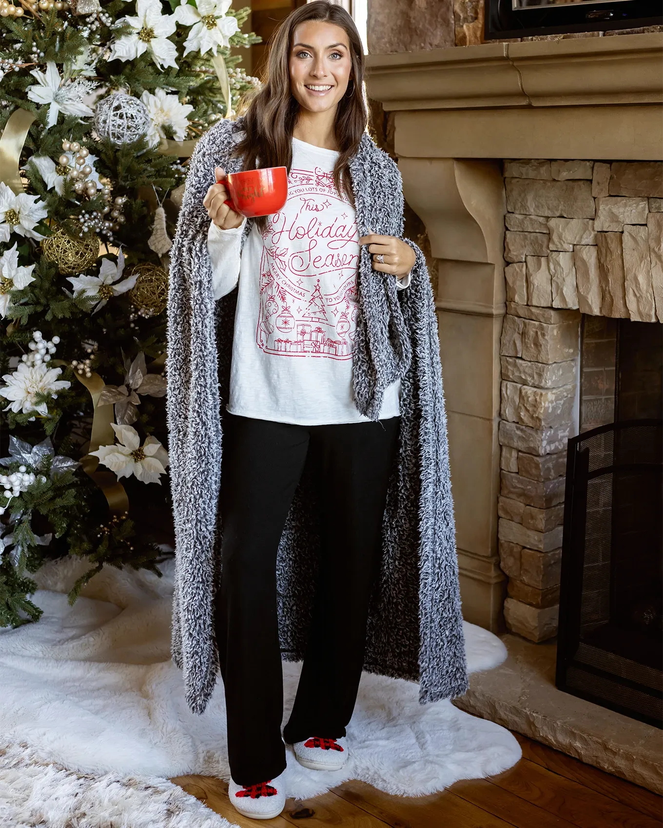 Essential Wide Leg Black Lounge Pants