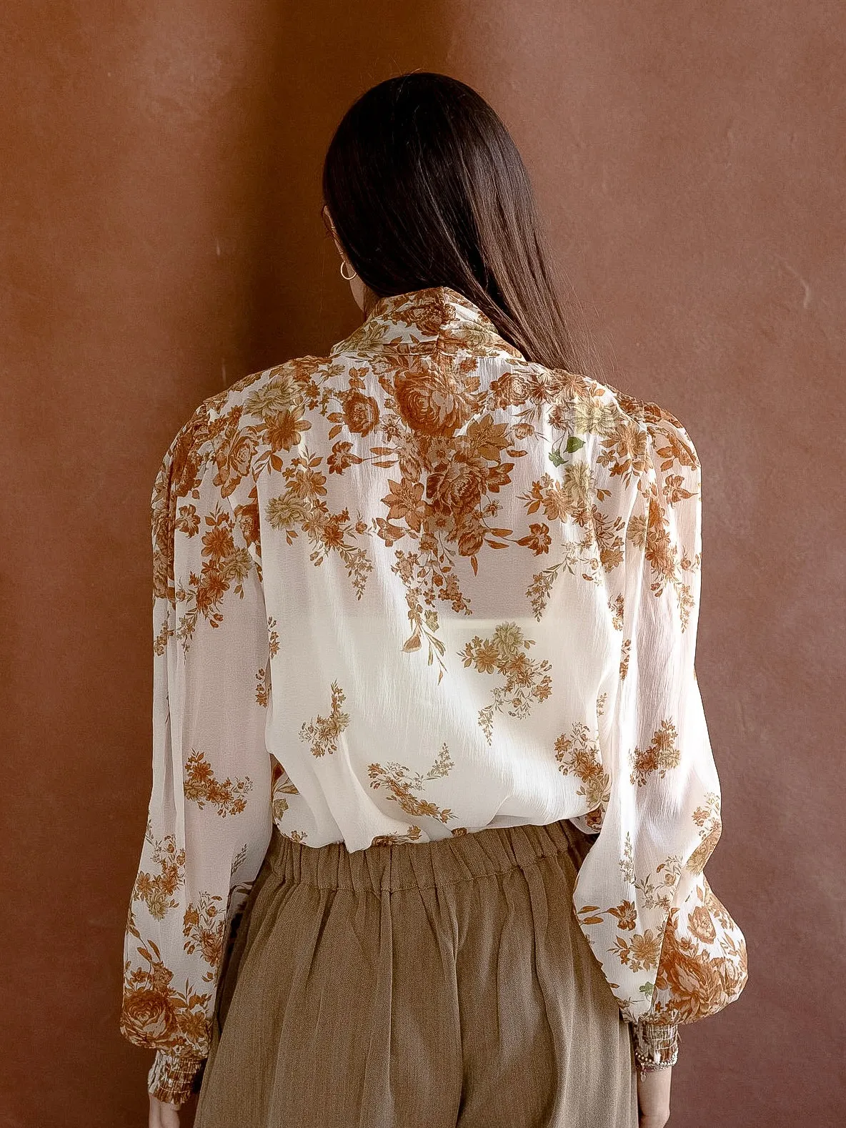 Estelle Floral Blouse Stain Repellent Coating