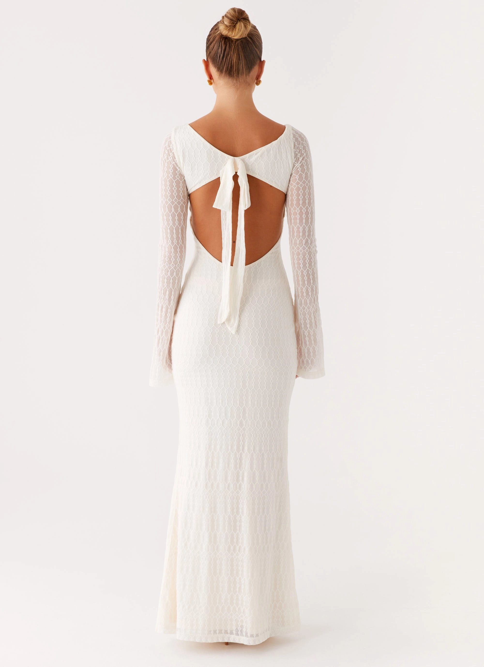 Practical work-to-play piece Ethereal Long Sleeve Maxi Dress - Ivory