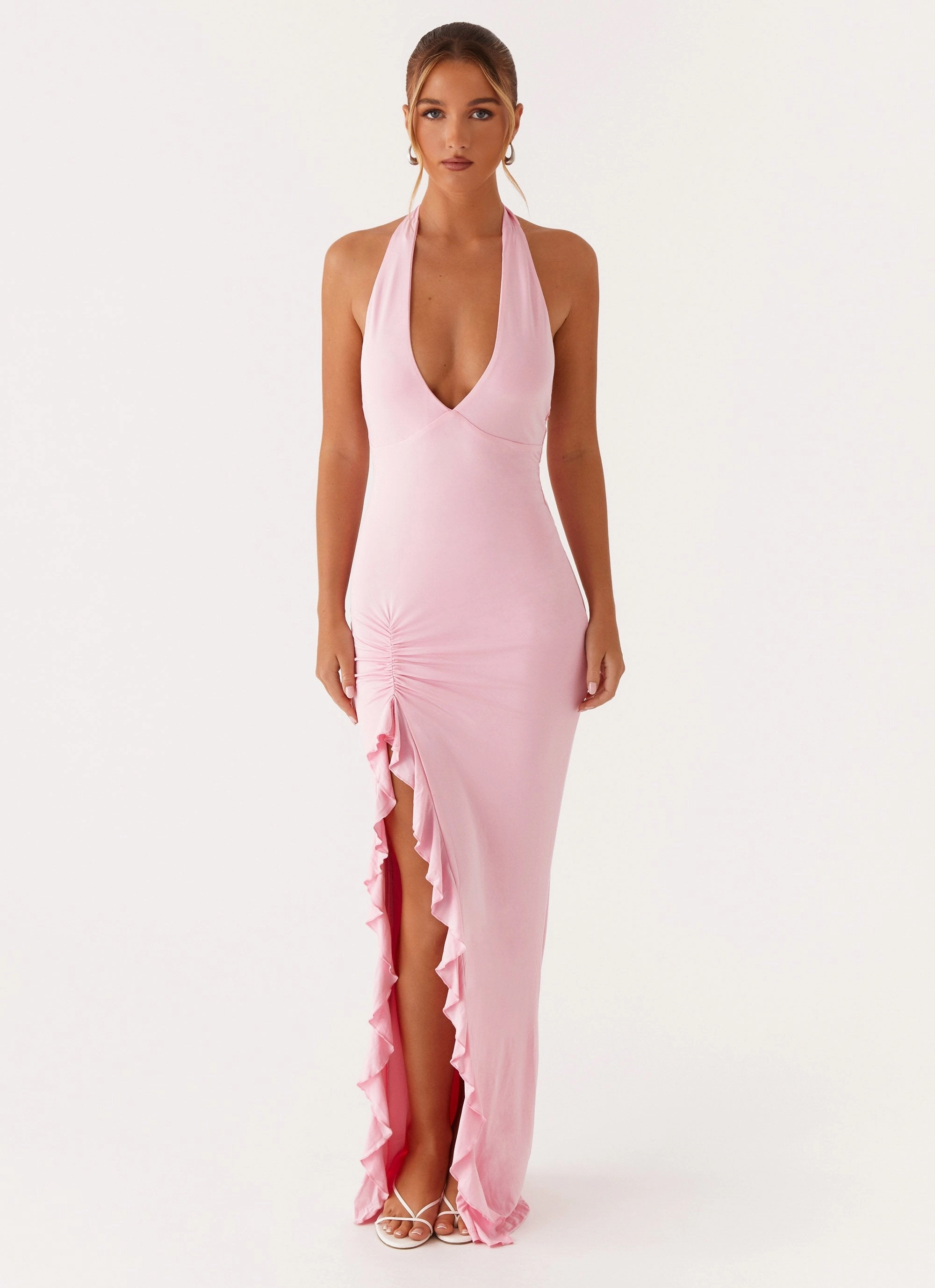 Charmed By You Maxi Dress - Pink soft look Feminine Comfort