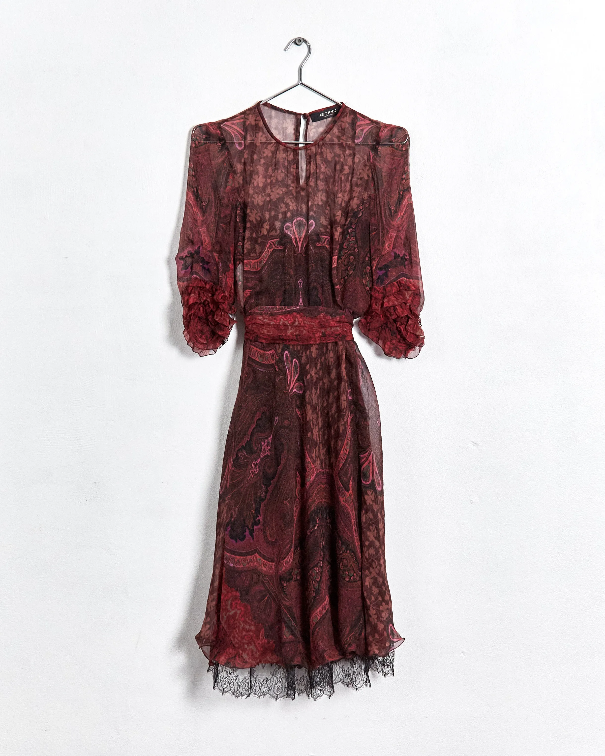 Etro fall '16 paisley print dress, burgundy, 6