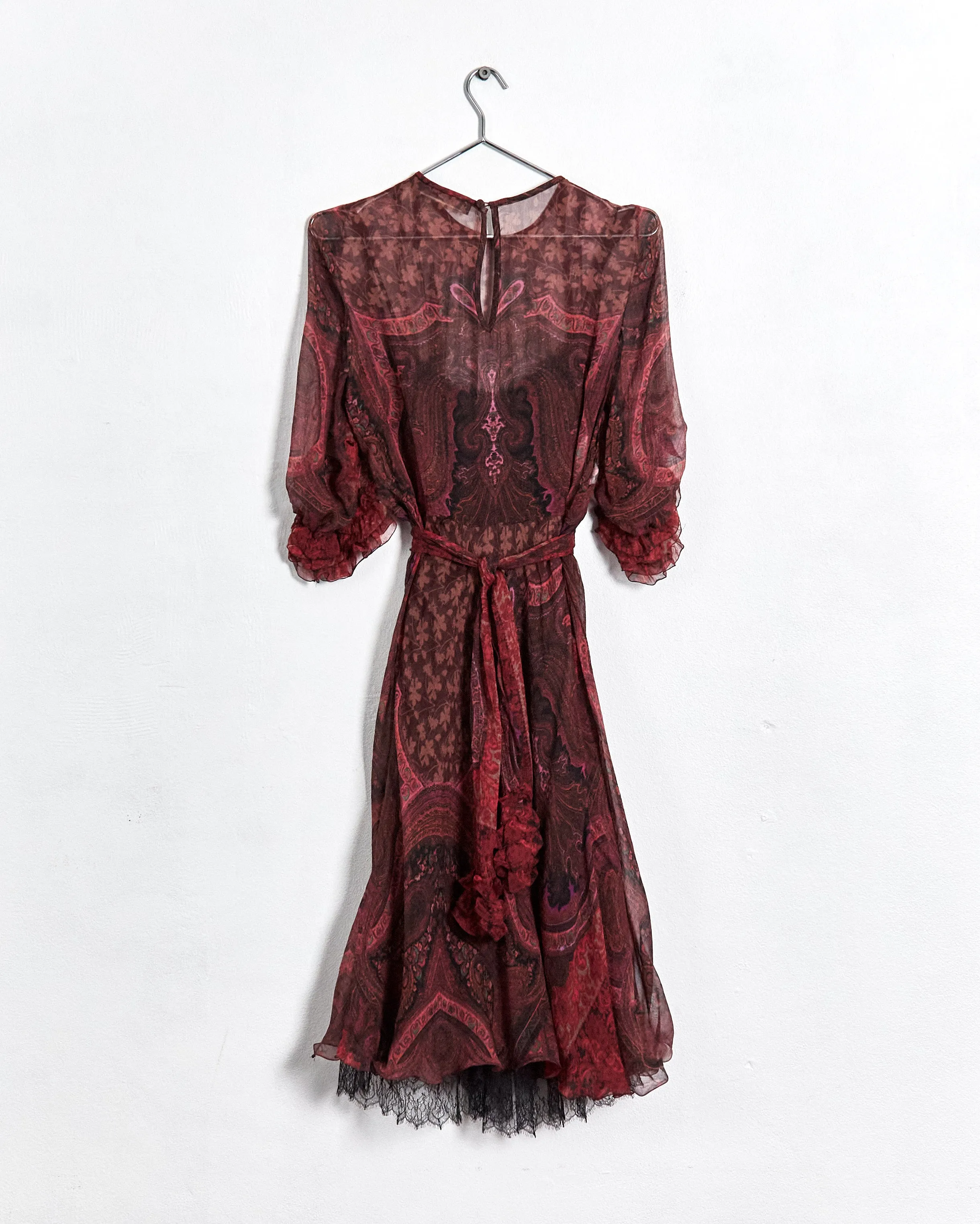 Etro fall '16 paisley print dress, burgundy, 6
