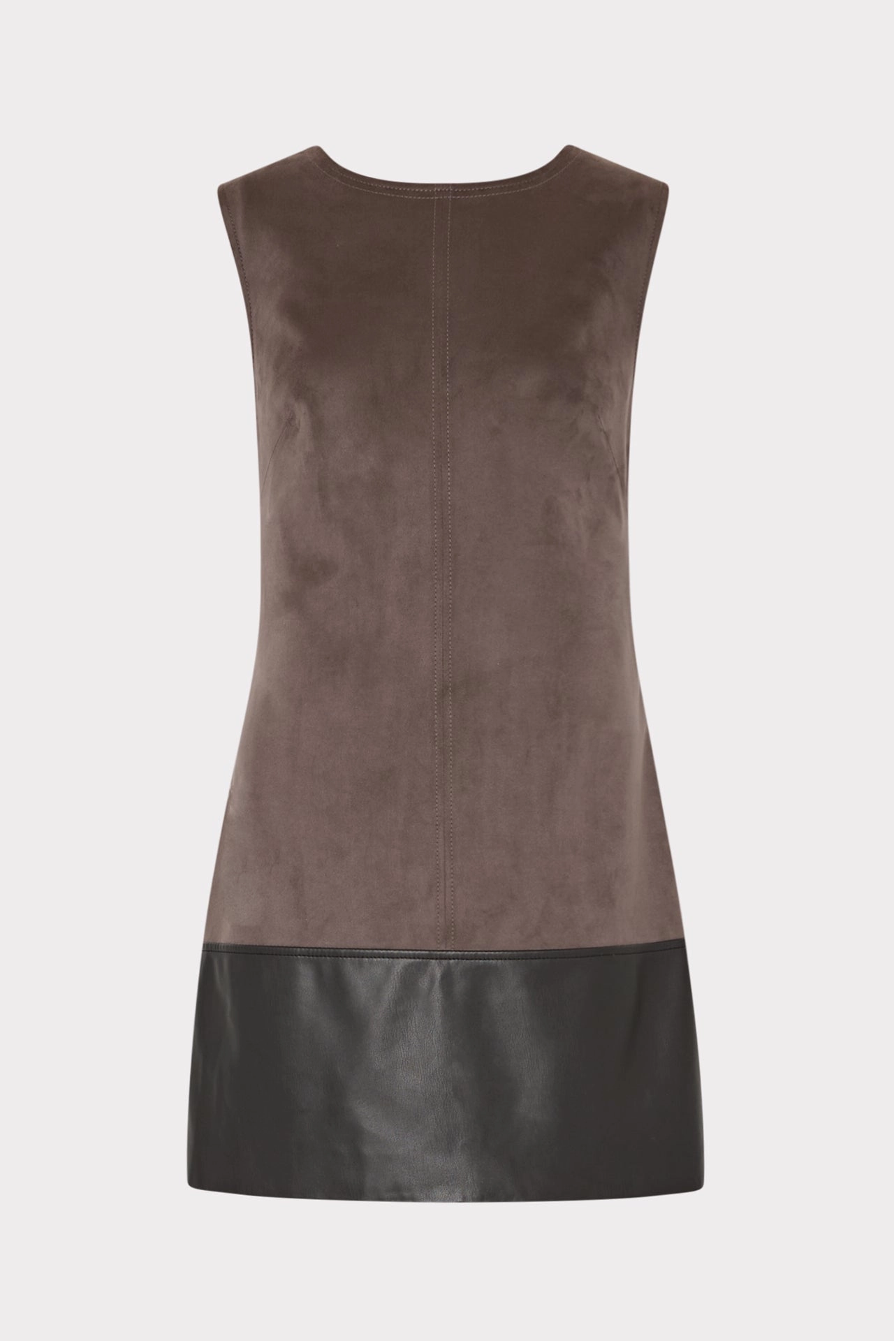 SustainableCotton Eve Suede Leather Combo Shift Dress