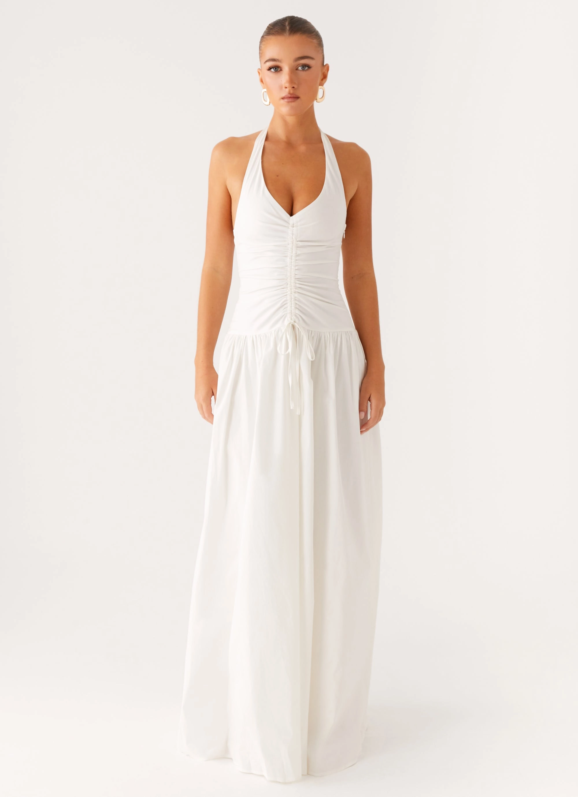 Layered Volume Narnie Maxi Dress - Ivory