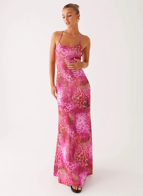 Removable-Straps Wool-Blend Everett Maxi Dress - Lavender Lagoon