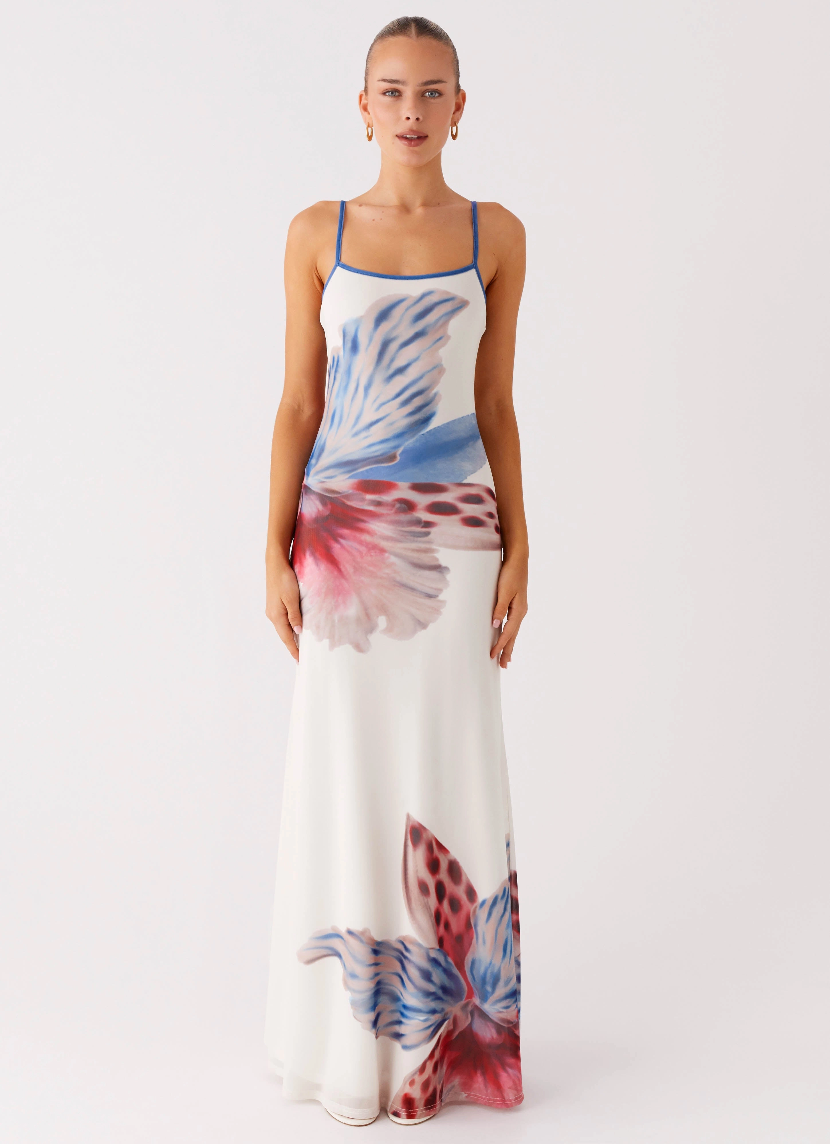 Regular-fit Everett Maxi Dress - White Sea Bloom