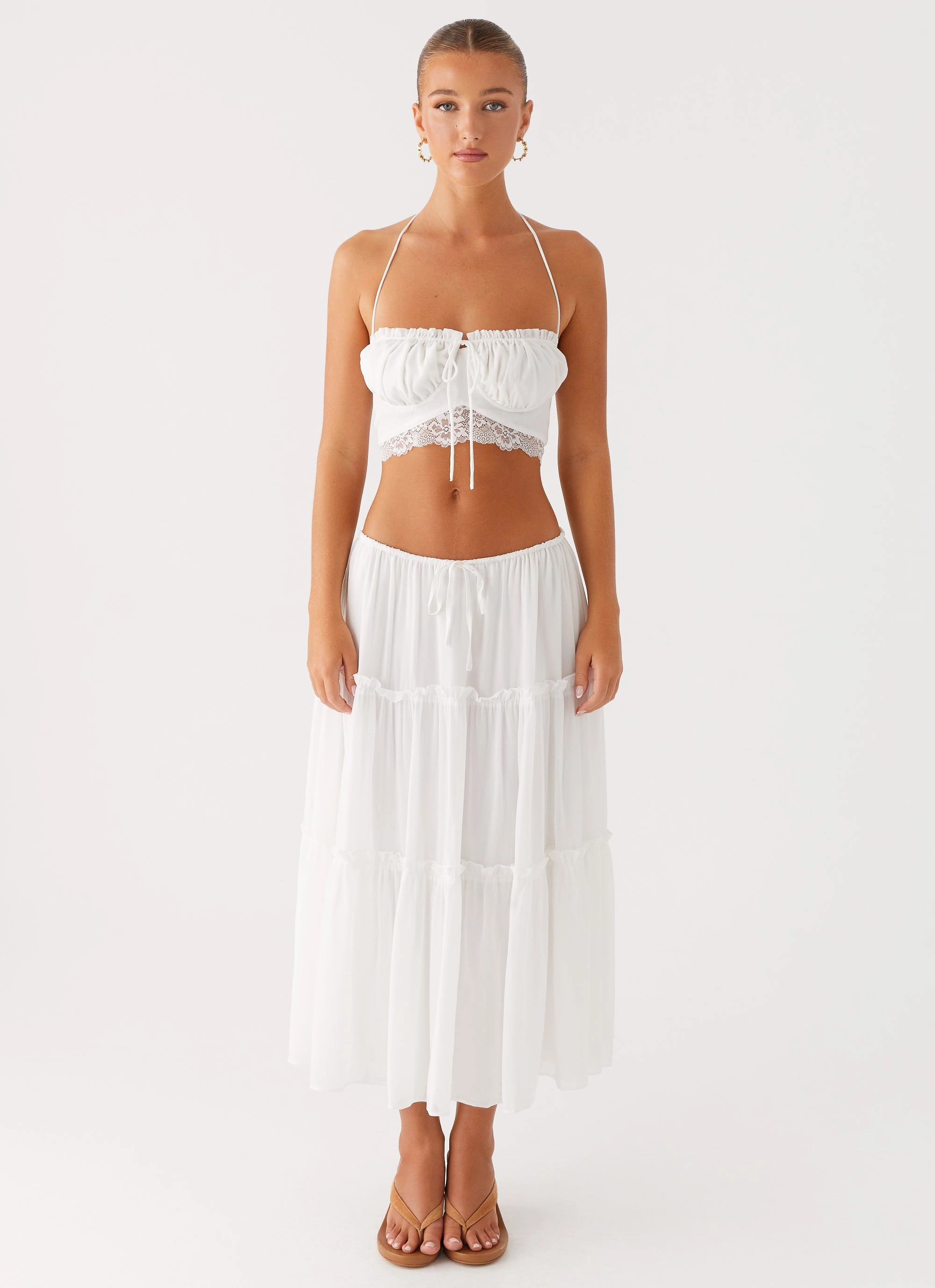 Evi Midi Skirt - Ivory Seasonal Layering