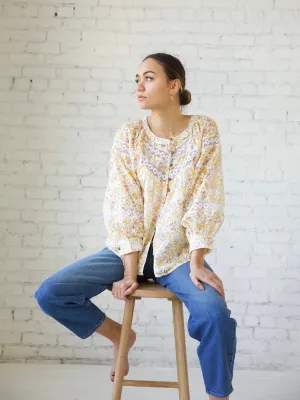 Evie Floral Blouse Airflow Ventilation Zones AdjustableClosure