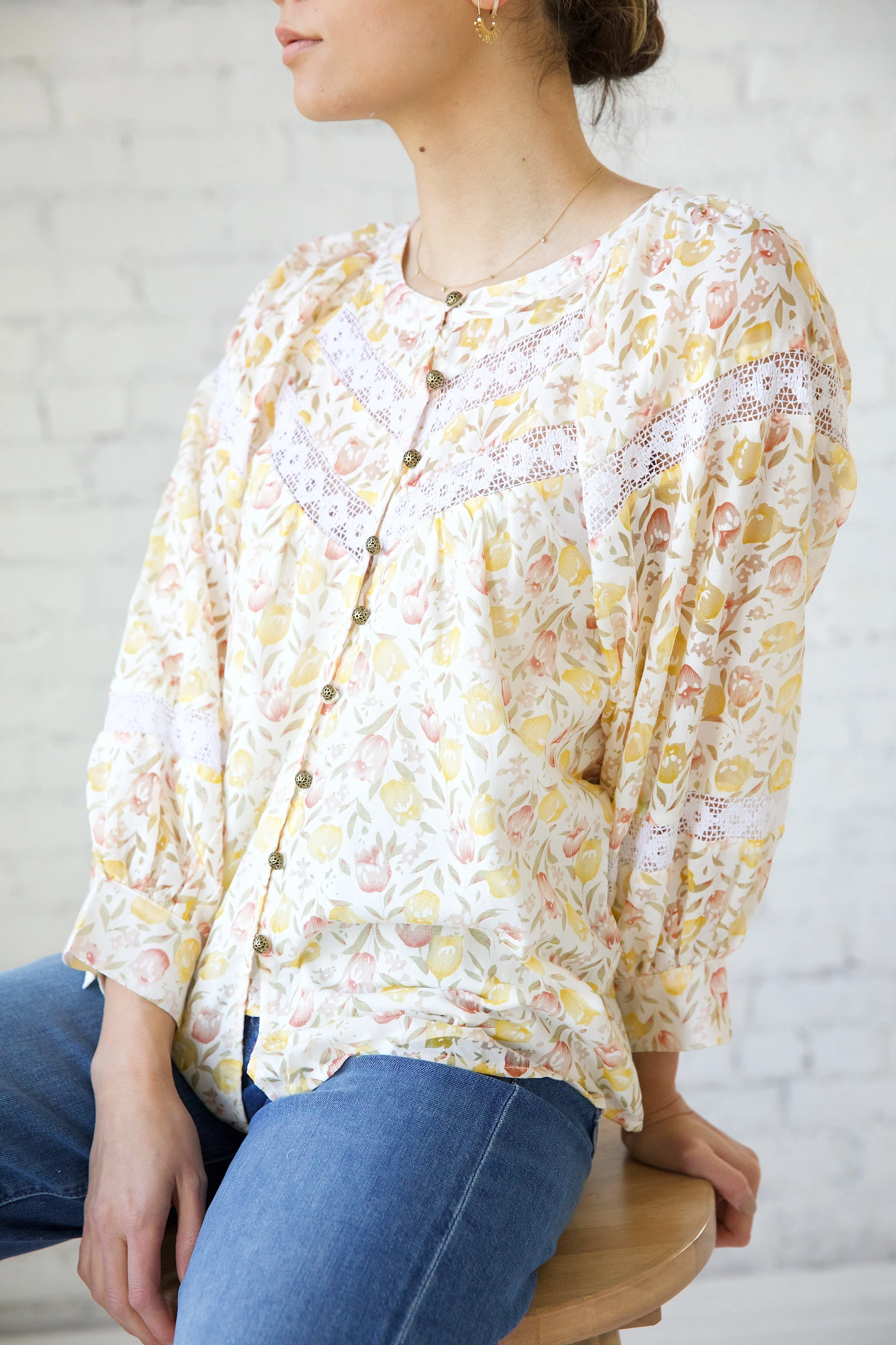 Evie Floral Blouse UPFProtection