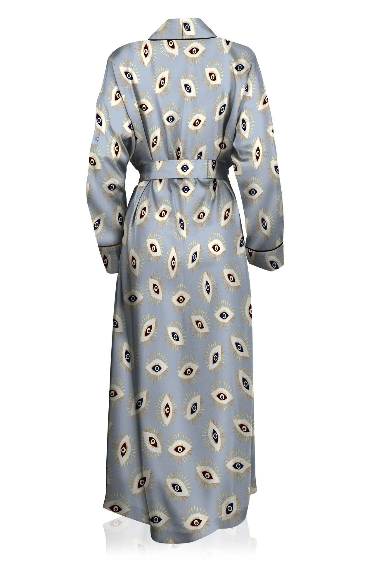 Evil Eye Designer Print  Grey Robe