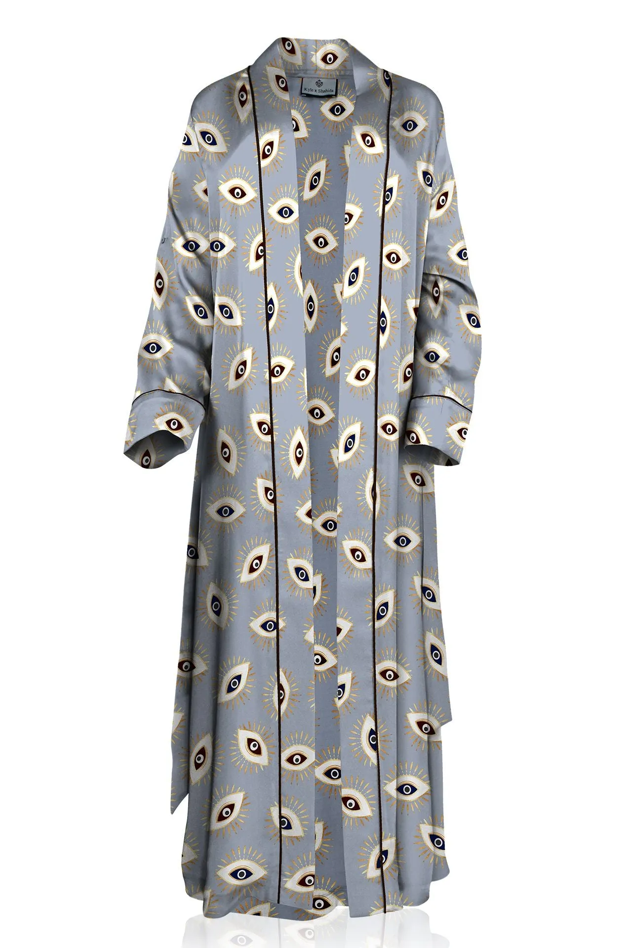 Evil Eye Designer Print  Grey Robe