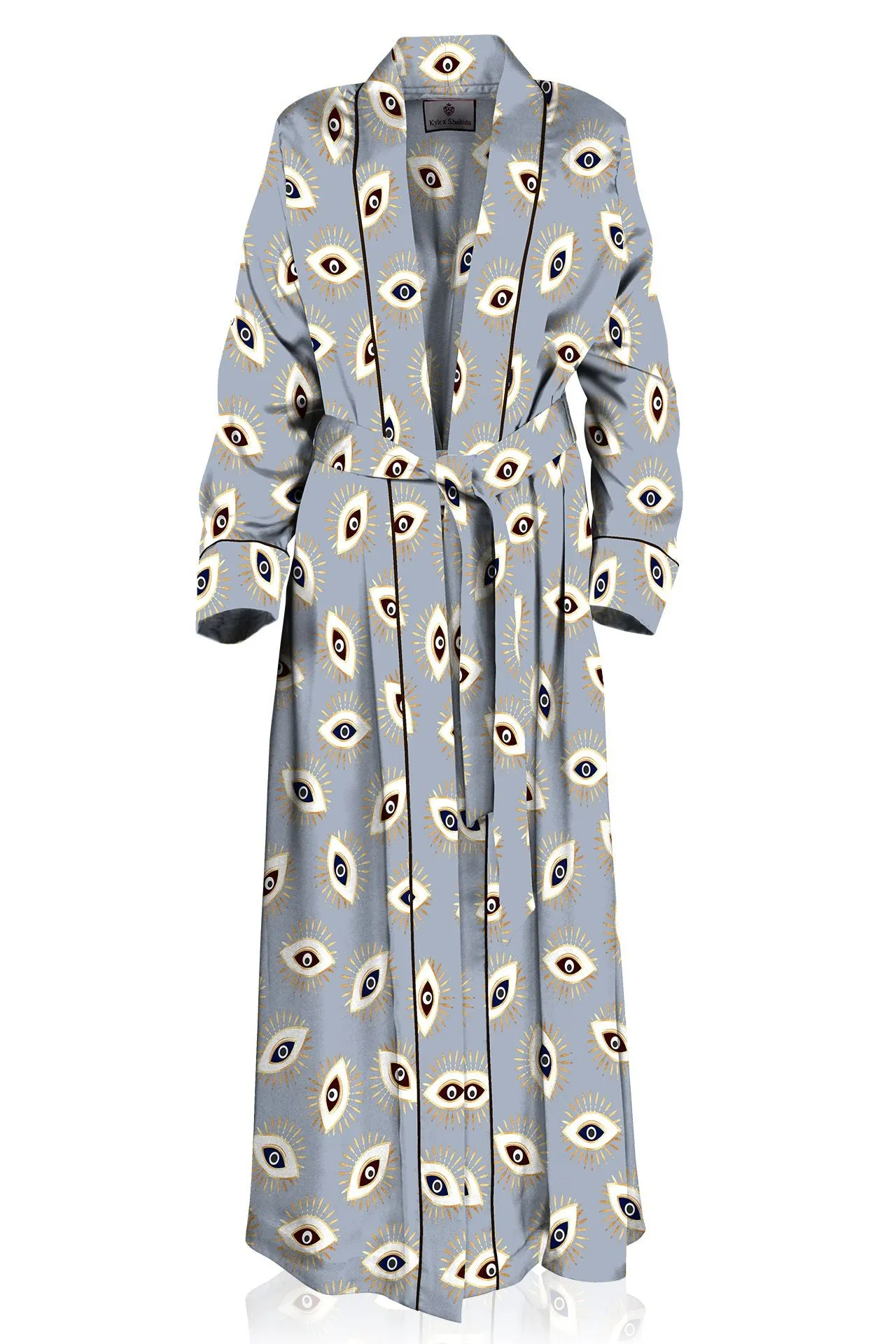 Evil Eye Designer Print  Grey Robe