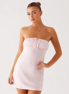 Teen Fashion Evity Mini Dress - Pink