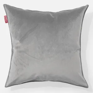 Extra Large Throw Pillow Cover 70 x 70cm - Velvet Silver