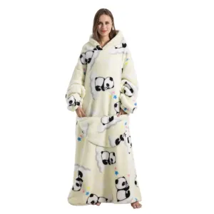 Extra Long Hooded Wearable Blanket