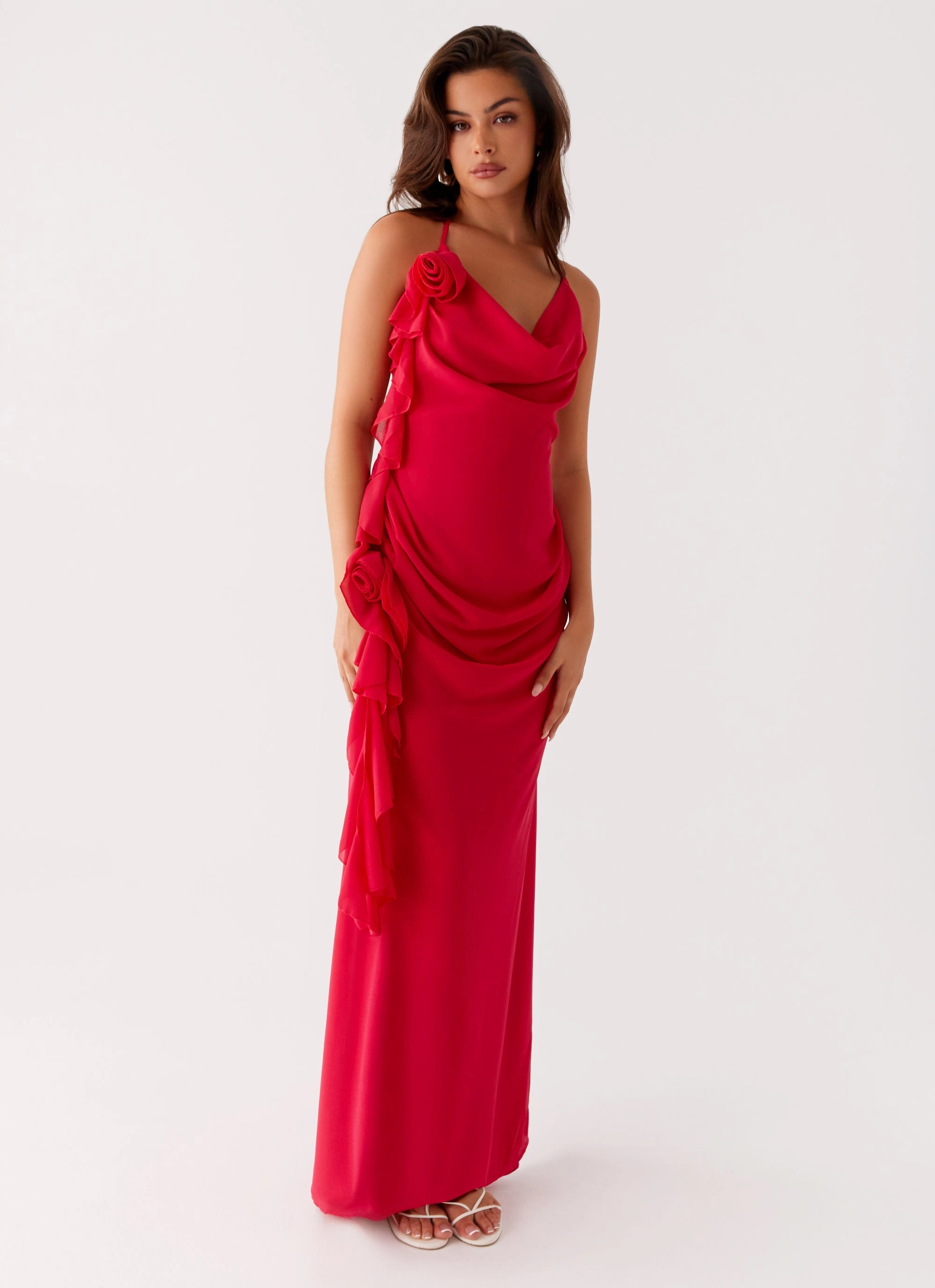 EcoFriendlyDye Diedre Rose Strappy Maxi Dress - Raspberry