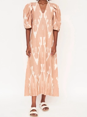 Mirth Cassis in Conch Ikat/ Flat Hem Refined Style Stream Cut